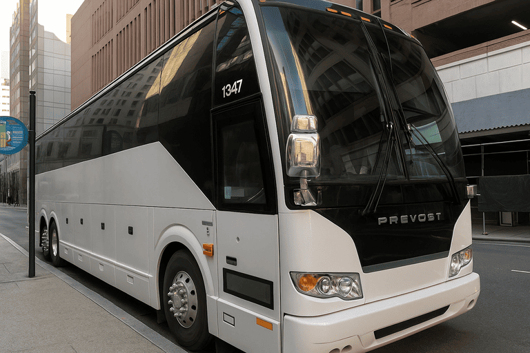 a Grand Rapids Shuttle Bus Rentals coach bus